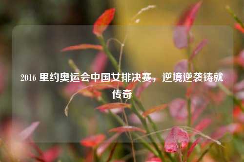 2016 里约奥运会中国女排决赛，逆境逆袭铸就传奇