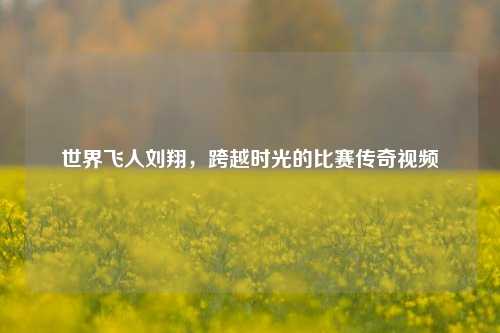 世界飞人刘翔，跨越时光的比赛传奇视频