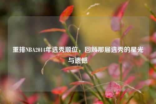 重排NBA2014年选秀顺位，回顾那届选秀的星光与遗憾